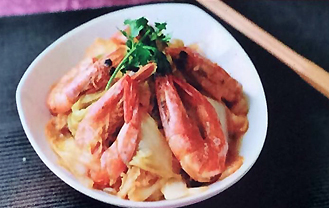 虾炒白菜