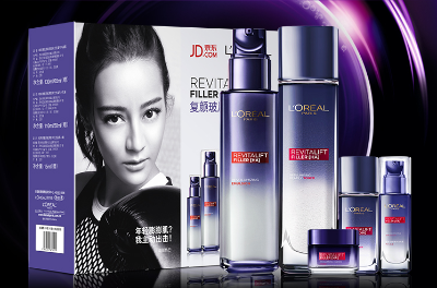 欧莱雅复颜玻尿酸化妆品护肤套装(晶露130ml+乳液110ml+晶露65ml+乳液50ml+导入霜15ml
