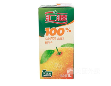 汇源100%橙汁1L