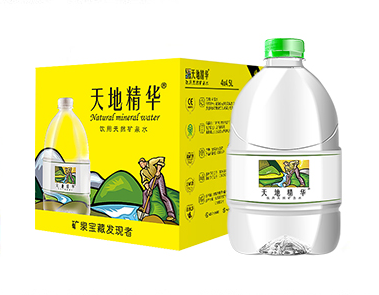 天地精华 饮用天然矿泉水4.5L4桶 整箱