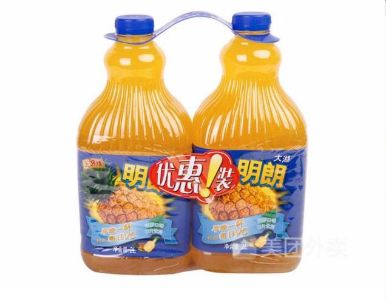 大湖明朗菠萝橙汁饮料2L2瓶