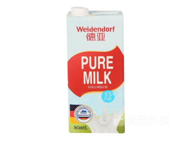 德亚全脂牛奶1L