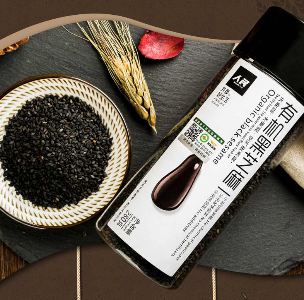 人民食品 有机黑芝麻东北生黑芝麻农场瓶装非熟芝麻黑芝麻280g