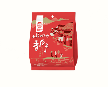 华味亨山核桃味香瓜子500g袋