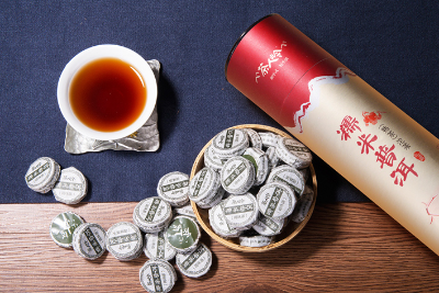 茶人岭 茶叶 普洱茶熟茶 云南熟普洱茶叶 糯米香普洱茶小沱茶250g