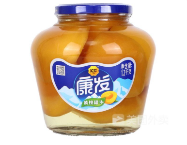 康发糖水黄桃罐头1.2KG