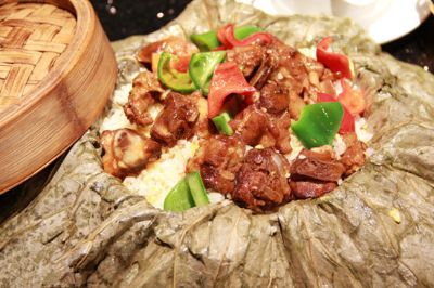 荷叶排骨饭