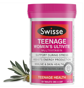 澳洲进口 Swisse 女性青少年复合维生素片 60片瓶 澳洲维他命VC 支持女性青少年成长所需